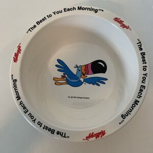 Vintage 1995 Kellogg’s Cereal Bowl Character Toucan Sam 6 Inch Diameter Mint